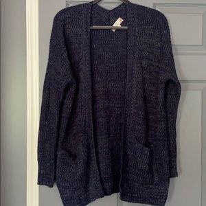 Blue and White Warm Cardigan